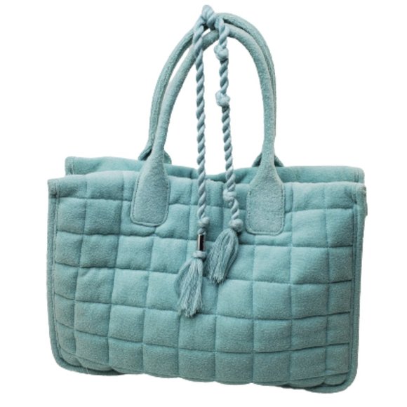 Vince Camuto Orla Tote Handbag In Pale Turquoise. - Picture 1 of 8